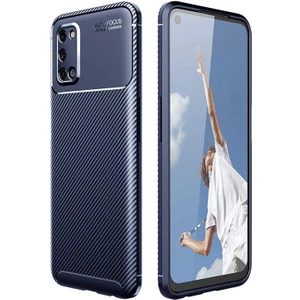 Tekno Grup Oppo A72 Kılıf Karbon Desenli Lux Negro Silikon Lacivert