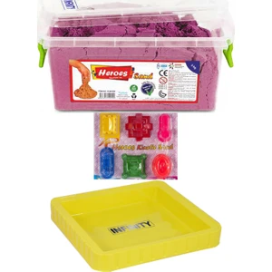 Kinetik Kum Pembe + Büyük Kum Havuzu ve Tarihi Yapı Kum Kalıpları Seti