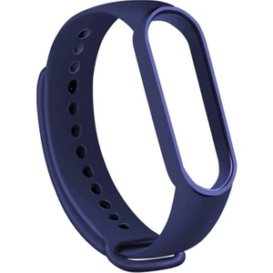 Case Street Xiaomi Mi Band 5 Kılıf Silikon Kordon Renkli Lacivert