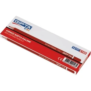 K1551 12 Li Yuvarlak Kırmızı Kopya Kalemi
