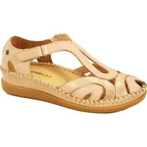 22521 Kadın Bej Deri Sandalet