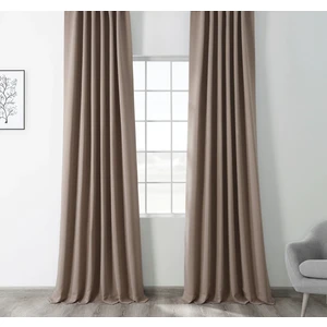 Evdepo Home Hazır Karartma Blackout Pilesiz Fon Perde Sütlü Kahve   80 x 260 cm