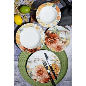 24 Parça Porselen Daısy Yemek Takımı