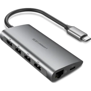 Type-C Çok Fonksiyonlu Dönüştürücü HDMI Ethernet USB Kart Okuyucu