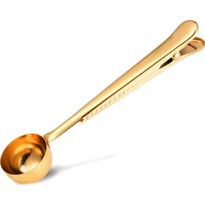 Weather Forecast Gold Paslanmaz Çelik Kahve Ölçü Kaşığı ve Paket Klipsi CIN108SR