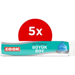 7'li Çöp Torbası Büyük Boy 65 x 80 cm 5'li Paket