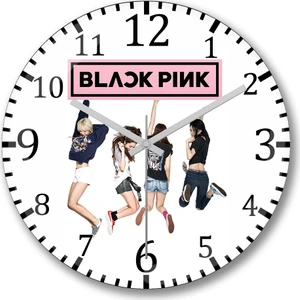 Baskı Dükkanı Blackpink 00 Duvar Saati Bombeli Gerçek Cam