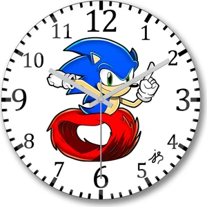 Baskı Dükkanı Sonic Film  Duvar  Saati Bombeli Gerçek Cam