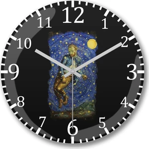 Baskı Dükkanı Van Gogh Never Saw Duvar Saati Bombeli Gerçek Cam