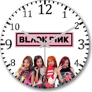 Baskı Dükkanı Blackpink 01 Duvar Saati Bombeli Gerçek Cam