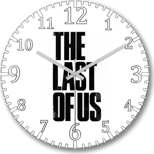 Baskı Dükkanı The Last Of Us Logo Duvar Saati Bombeli Gerçek Cam