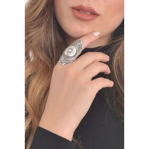 Kadın Antik Gümüş Kaplama Bohem Yüzük