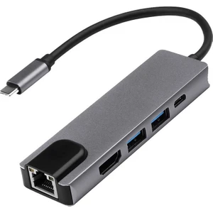 5in1 USB C Hub 2x USB 3.0 HDMI Ethernet Çevirici Adaptör