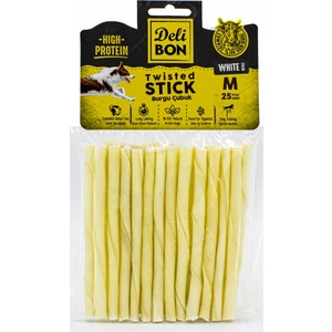 Deri Kalın Burgu Çubuk 25 Adet Beyaz