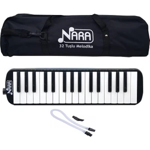 32 Tuşlu Çantalı Melodika Siyah