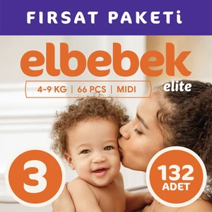 Elbebek Elite Bebek Bezi 3 Numara  Midi 132 Adet