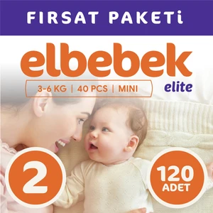 Elbebek Elite Bebek Bezi 2 Numara Mini 120 Adet