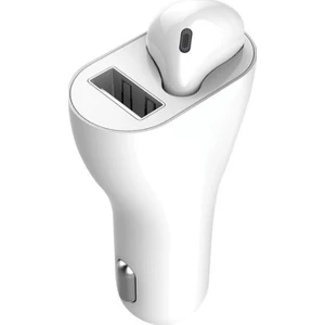 MF Product Jettpower 0180 Araç Şarjı & Mono Bluetooth Kulaklık Beyaz