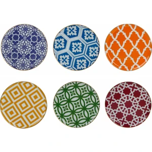 Morocco 20 cm 6 Parça Pasta Tabağı Seti