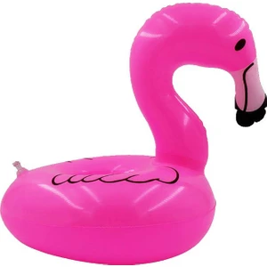 Pembe Flamingo Şişme Bardak Simidi İçecek Tutacağı