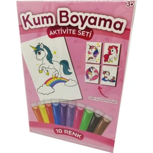 Kumbo Kum Boyama Gökkuşağı Unicorn  Kum Boyama Aktivite Seti