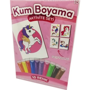 Kumbo Kum Boyama Pembe Kanatlı  Unicorn Kum Boyama Aktivite Seti