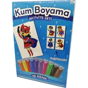 Kumbo Kum Boyama Süper Pelerin  Süper Kahraman Kum Boyama Aktivite Seti