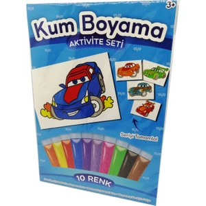 Kumbo Kum Boyama Süper Yarışçı  Araba Kum Boyama Aktivite Seti