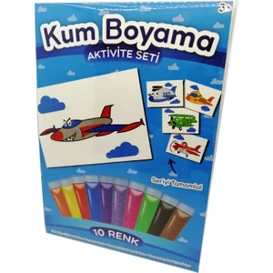 Kumbo Kum Boyama Süper Jet  Uçak Kum Boyama Aktivite Seti