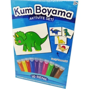 Kumbo Kum Boyama Triceratops  Dinozor Kum Boyama Aktivite Seti