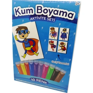 Kumbo Kum Boyama Süper Yumruk  Süper Kahraman Kum Boyama Aktivite Seti