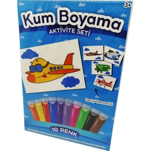 Kumbo Kum Boyama Sevimli Uçak Kum Boyama Aktivite Seti