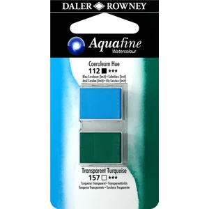 Daler Rowney Aquafine 112-157 Taş Sulu Boya 2'li Coerulean Hue Transparent Turquoise