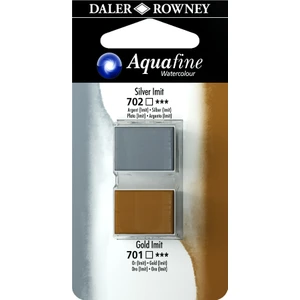 Daler Rowney Aquafine 701-702 Taş Sulu Boya 2'li Silver İmit Gold İmit