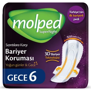Supernight Hijyenik Ped Gece 6 Adet
