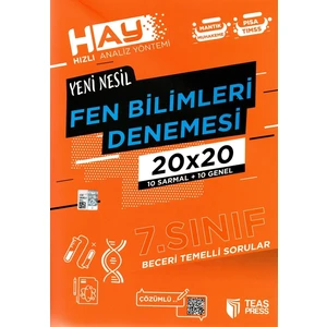 Teas Press Yayınları 7. Sınıf Yeni Nesil Fen Bilimleri Denemesi 40 Adet