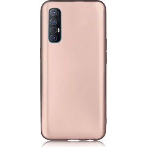 Oppo Reno 3 Pro Kılıf Premier Silikon Koruma + Nano Glass Bronz