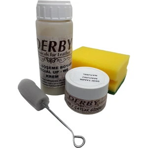 Krem Oto Döşeme Boyası ve Natural Deri Tamir Macunu