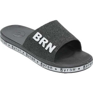Brn Kaydırmaz Taban Siyah Deniz Havuz Plaj Günlük Terlik