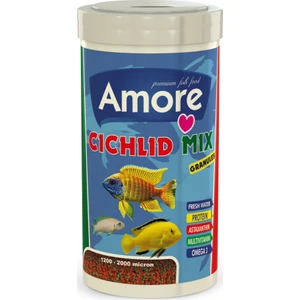 Cichlid Mix Granules 1000 ml Malawi Amerikan Tanganyika Ciklet Protein Spirulina Balık Yemi
