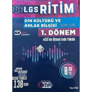 İşleyen Zeka Yayınları 8. Sınıf LGS 1. Dönem Din Kültürü ve Ahlak Bilgisi Ritim Son Tur - Onur Yiğit