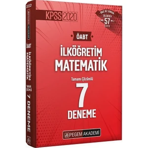 Pegem Akademi Yayıncılık 2020 KPSS ÖABT İlköğretim Matematik Tamamı Çözümlü 7 Deneme