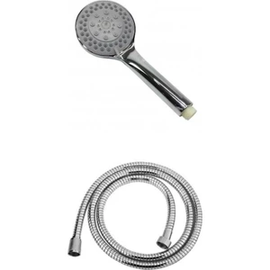 4 Fonksiyonlu Duş Başlığı + 1,5 m Spiralli Hortum Set