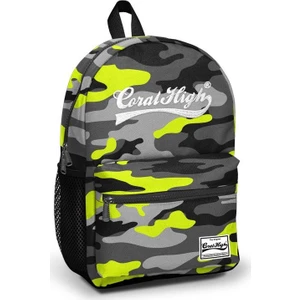 Coral High Yeşil Kamuflaj Anaokulu ve Günlük Sırt Çantası 4 5 Yaş