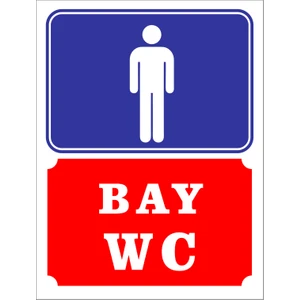 Bay Wc Uyarı Levhası