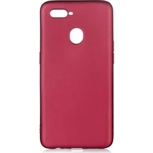 Tekno Grup Oppo A12 Kılıf Mat Premium Silikon Kılıf Bordo