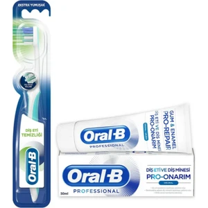 Pro Onarım Diş Eti ve Diş Minesi Diş Macunu 50 ml + Diş Eti Temizliği Diş Fırçası