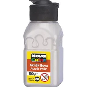 Nova Color Akrilik Boya Sise 100 gr Sedef Beyaz