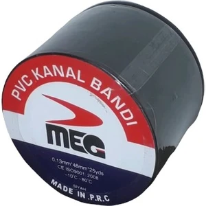 Pvc Kanal Izole Bant Siyah Renk 0.13 x 48 mm x 23 m