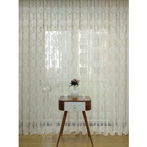 Esse Home Ekru Damaks Örme Tül Perde 100 x 200 Sık Pile 1/3